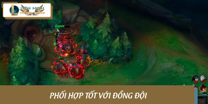 Cần sự phối hợp tốt với đồng đội của mình trong trận